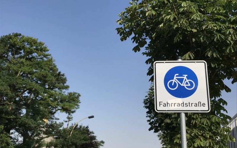 Foto eines Fahrradstraßen-Schilds